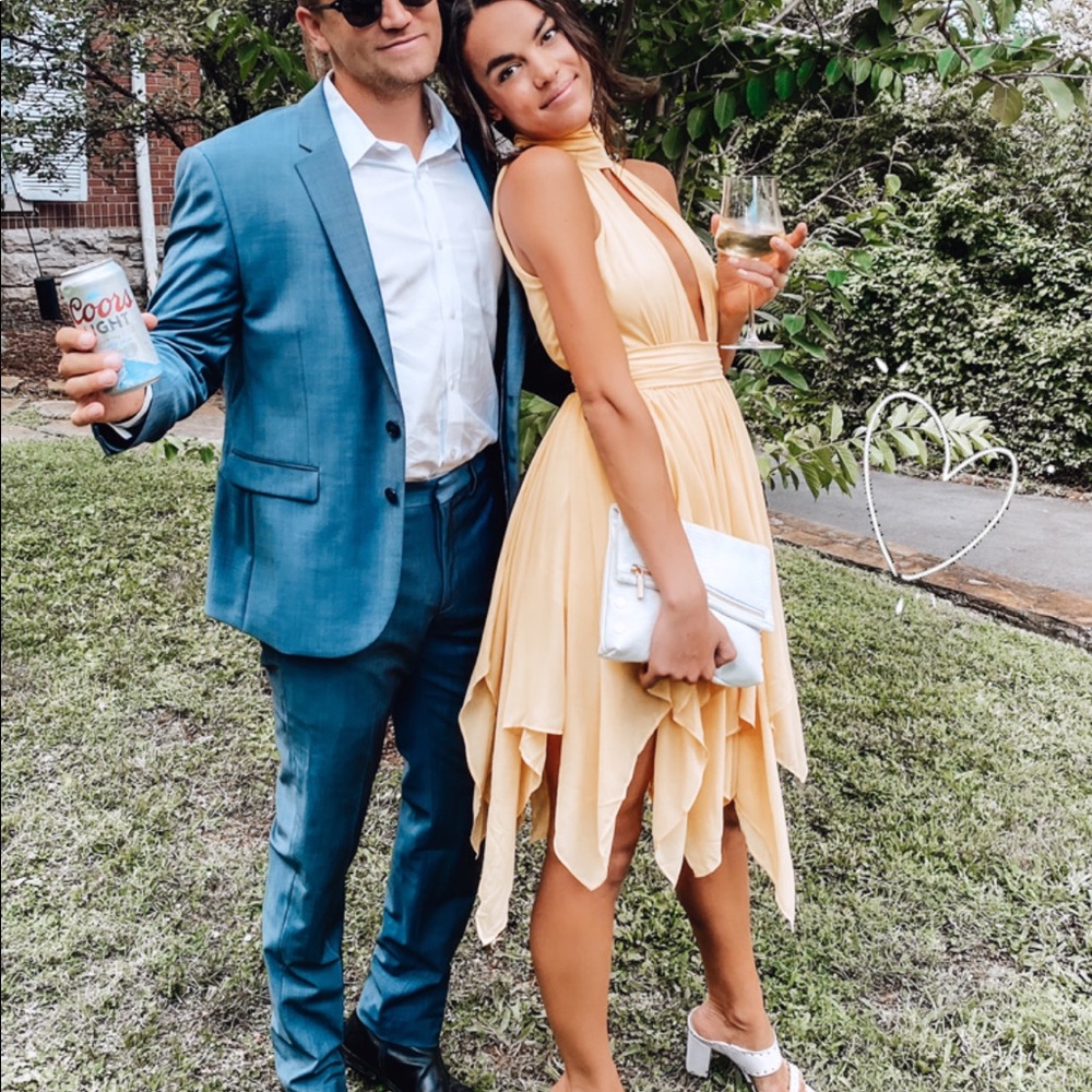 Yellow Midi Revolve Dress